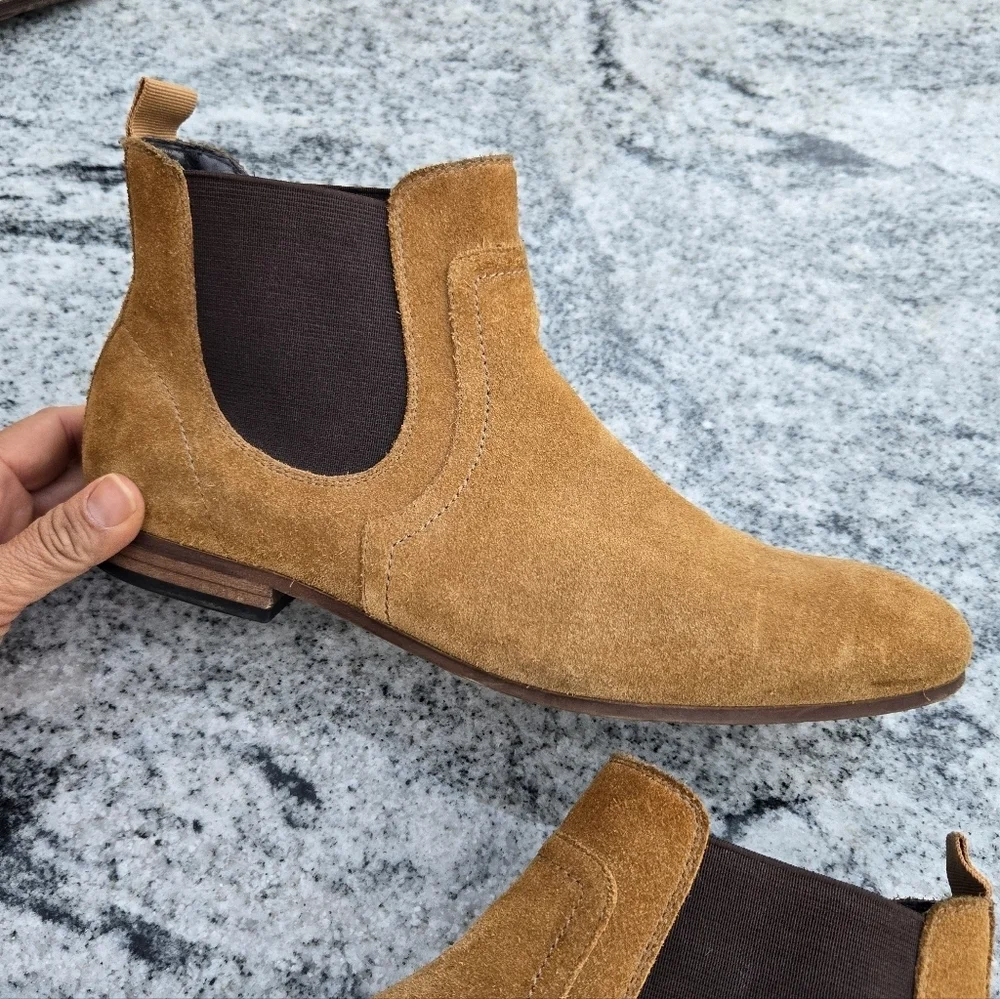 The Rail Mens Boots Brysen Chelsea 9 US 42M Suede Leather Slip On Casual Shoes